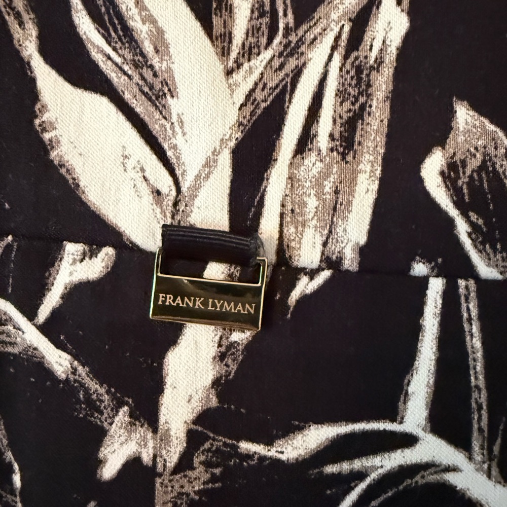 Frank Lyman Black and White Floral Pants - Picture 2 of 4